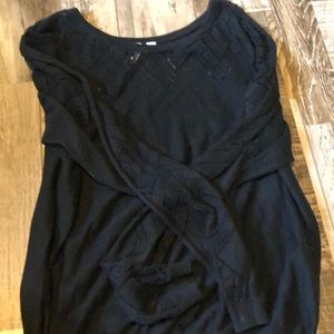 Cute black mesh top sweater